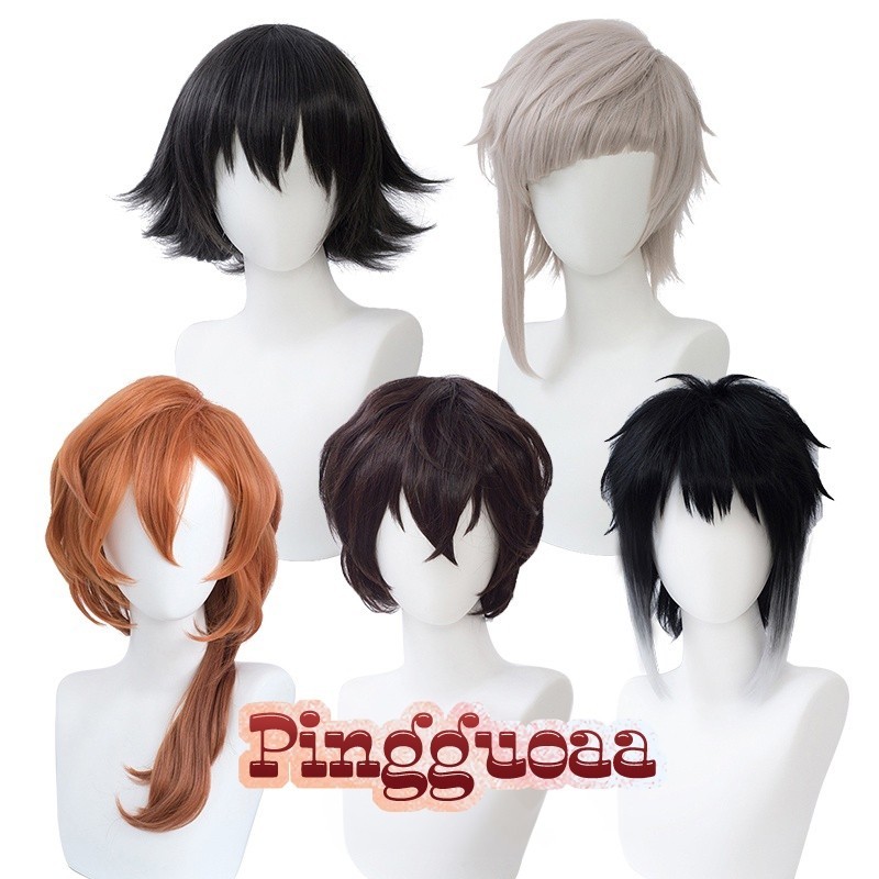 Anime Bungou Stray Dogs Dazai Osamu Akutagawa Ryunosuke Nakahara Chuuya Nakajima Atushi Cosplay Wig