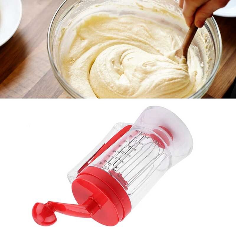 Held Hand Manual Pancake Cupcake Batter Mixer Dispenser Blender Hine Baking Tool