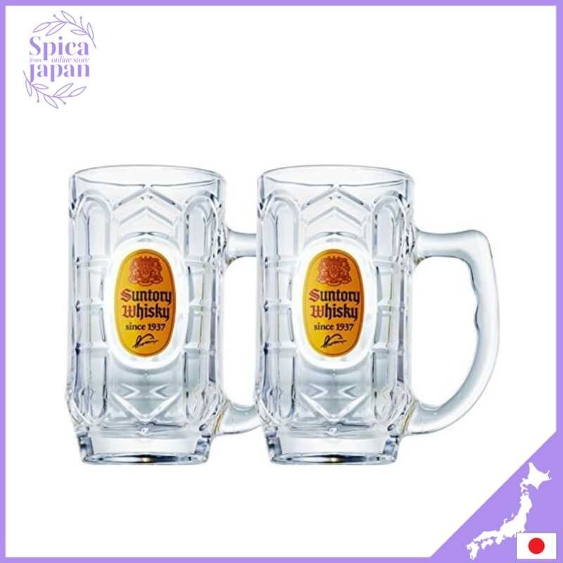 SUNTORY Square High Mug Glass 375Ml 2 Pieces (Direct From Japan)