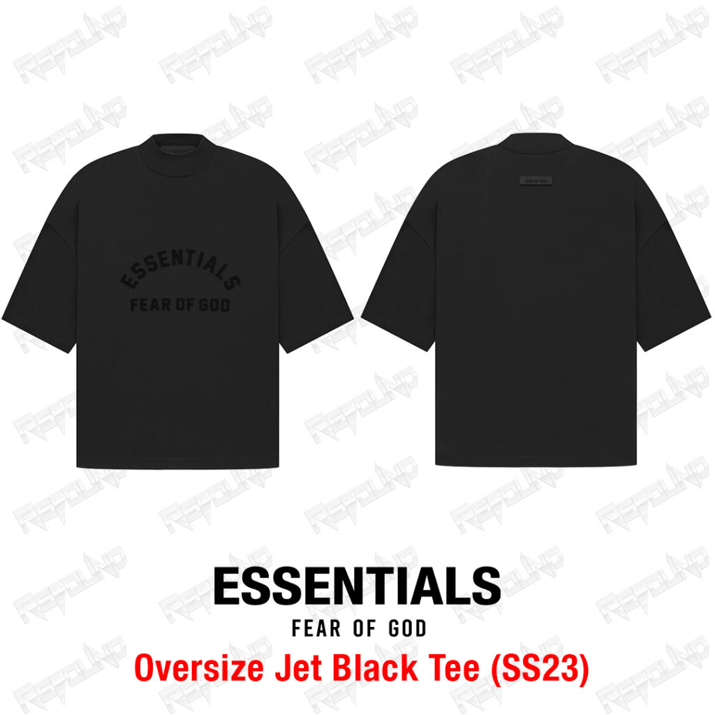 ♞เสื้อยืด FOG Essentials Oversize Jet Black Tee (รุ่นแจ็คสัน หวัง) OKJ