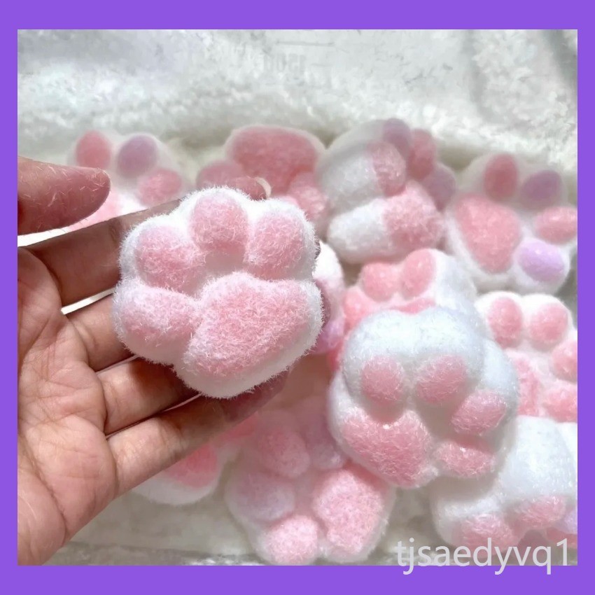 Squishy Silicon Taba Squishy Mochi Toy 0.05kg Soft Tabby Small Fuzzy Cat Foot Marshmallow Big Cat P