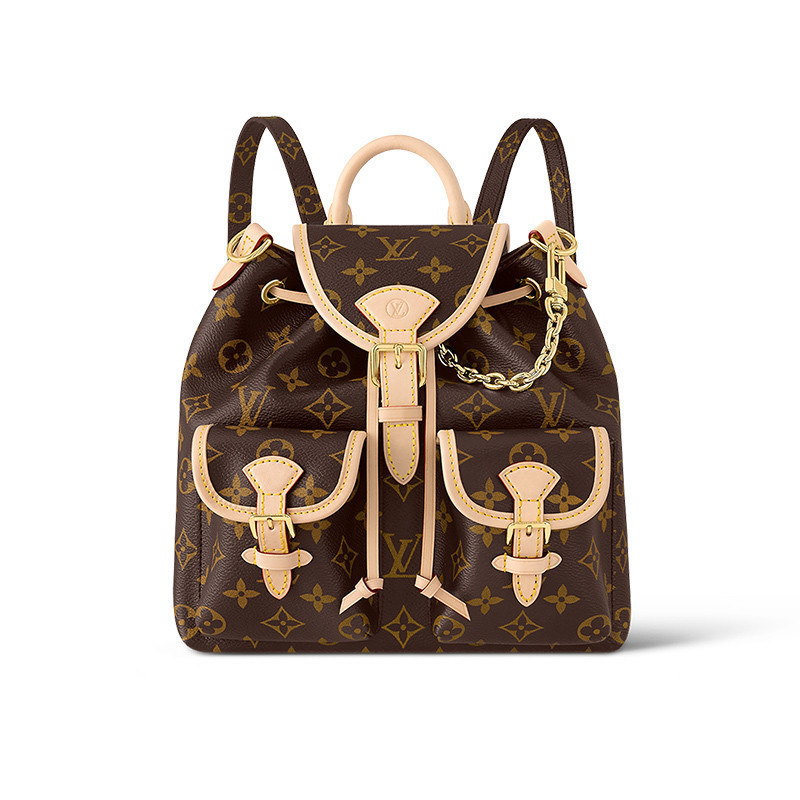 Louis Vuitton LV Women 's Bag สินค ้ าใหม ่ EXCURSION Small Chain Old Flower Backpack M46932