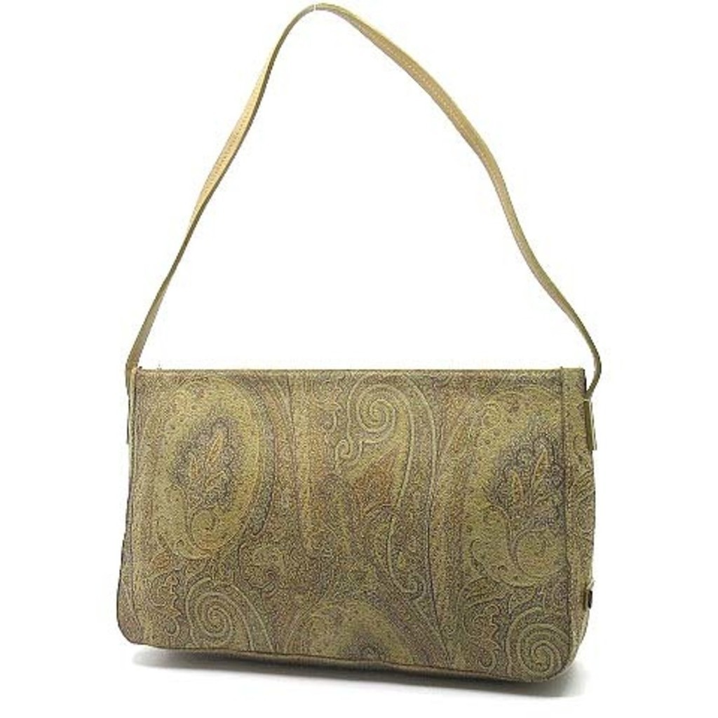 ETRO ETRO PAISLEY JACQUARD ONE SHOULDER BAG GREY BEIGE Direct from Japan Secondhand