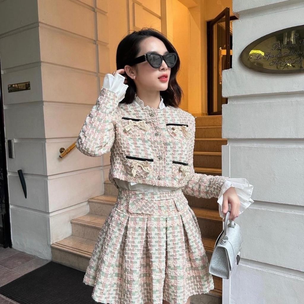 22s113-set กระโปรงสั ้ นและเจนนี ่ โดย nOneuf studio เสื ้ อเชิ ้ ตแขนยาวแฟชั ่ น