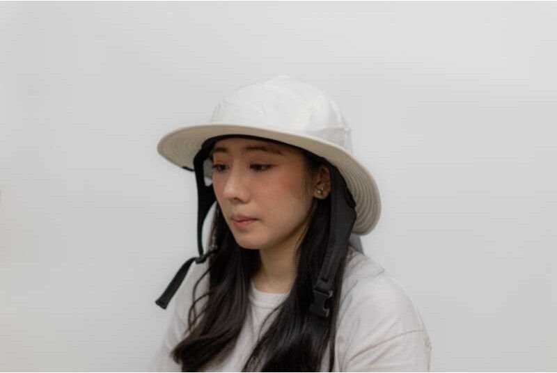 WHITE AQUATIQUE BUCKET OUT - หมวกดำน้ำ หมวกเซิร์ฟ หมวกบั๊คเก็ต เด