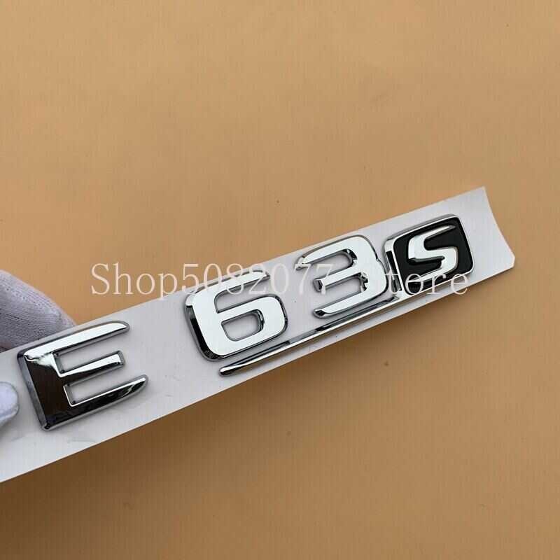 ❤ Chrome Letter Number Emblem For Mercedes Benz AMG C43 C63 C63s E43 E53 E63s S65l V12 V8 BITURBO