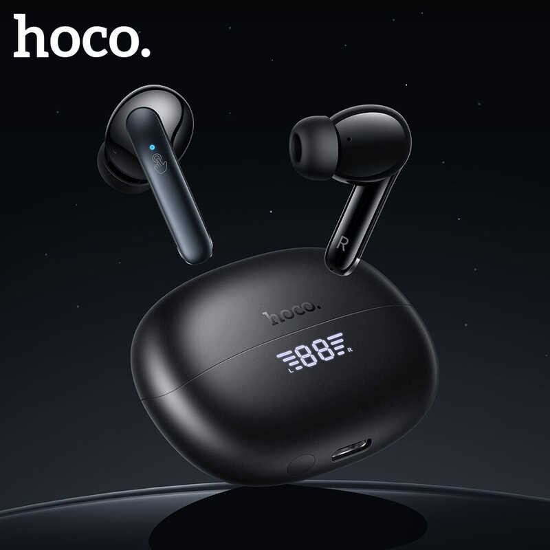 【Connected To Two Phones Simultaneously】Hoco Eq5 TWS Anc+Enc Noise Reduction Wireless Headset Blu
