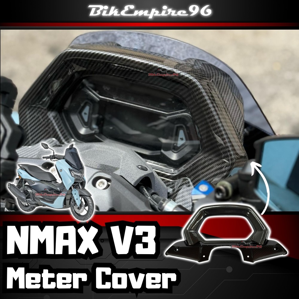 Nmax 155 V3 2025 ฝาครอบเมตรคาร์บอนออกแบบ Water Transfer สําหรับ YAMAHA NMAX 155 2025
