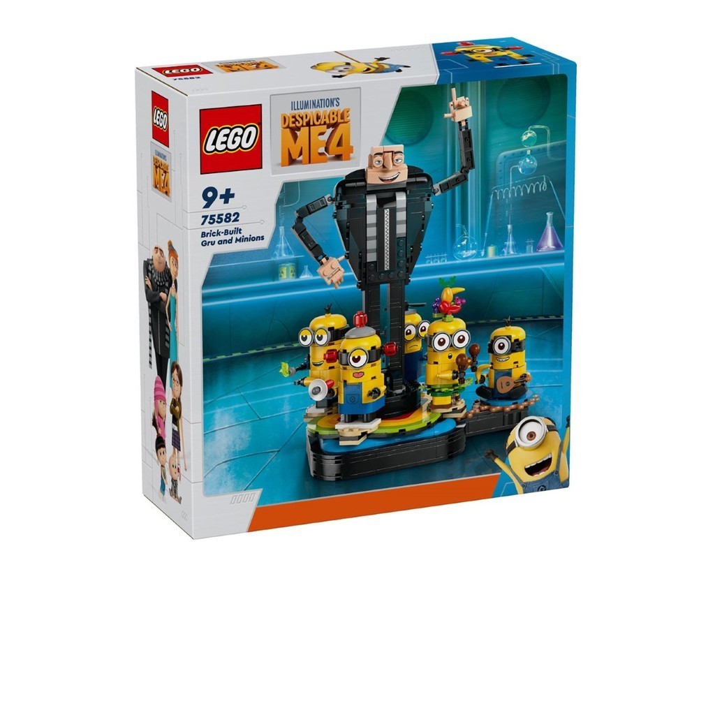LEGO 75582 Despicable Me 4 Brick-Built Gru และ Minions Building Toy Set (839 ชิ้น)
