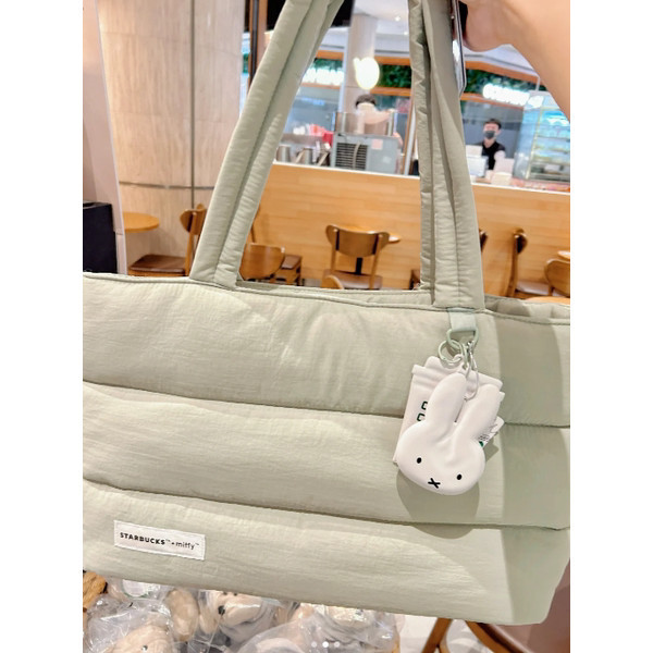 Miffy Miffy Miffy Rabbit Down Shoulder Bag Handbag Tote Bag Mint Green Small Fresh Bag Large Capaci