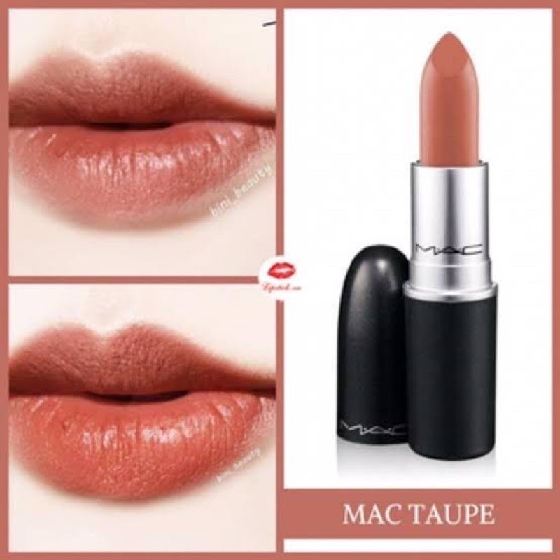 ♞,♘,♙แท้ ลิป MAC matte satin lipstick rouge a levres 3g สี Taupe, Kinda sexy