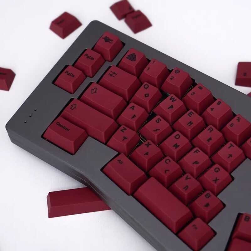 Only】Minimalist Red 【Keycap Set Profile PBT Sublimation Japanese Blot Keycap For Cherry MX Switch