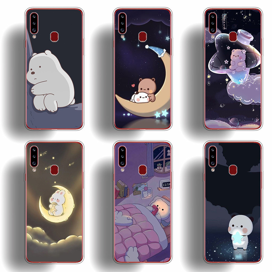 เหมาะสําหรับ Samsung Galaxy a20 a20s a20e a22 เคสโทรศัพท์ TPU นิ่มปุ่มเคลือบด้วยไฟฟ้าเปลือกป้องกันดูดซับแรงกระแทก
