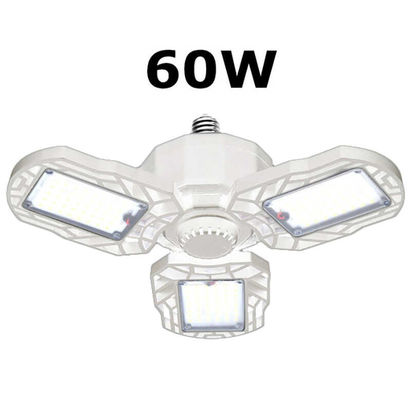 Ruyifang 30/60/200W LED Garage Light E26/E27หลอดไฟเพดาน Deformable พร้อม5แผง