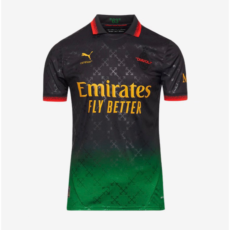 พรีฯ รอไม่นาน เสื้อฟุตบอล AC Milan x Off-White Limited Edition เกรดแฟน ไม่มีกล่อง