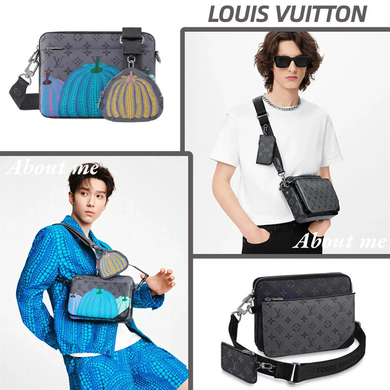 ♞,♘,♙หลุยส์วิตตอง Louis Vuitton Trio Messenger Bag กระเป๋าสะพายข้างผู้ชาย
