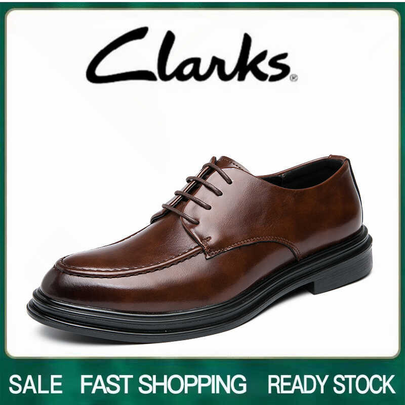 รุ่น ❤ ❤ Clarks_รองเท้าผู้ชาย สีดำ รองเท้าหนังแท้ รองเท้