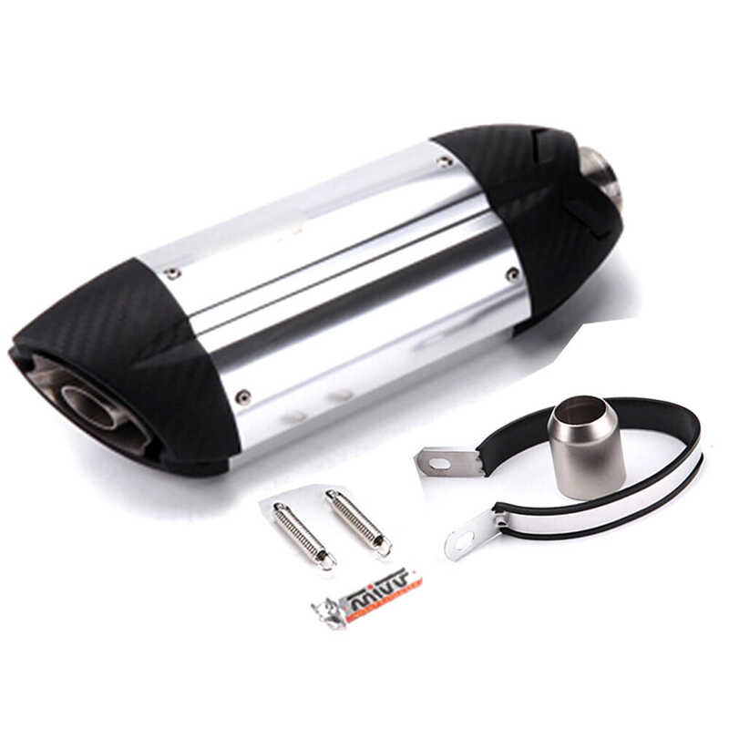 ❤ 51Mm/2Inches Motorcycle Muffler DB Killer Modified Exhaust Tail Pipe End Pipe With Sticker For