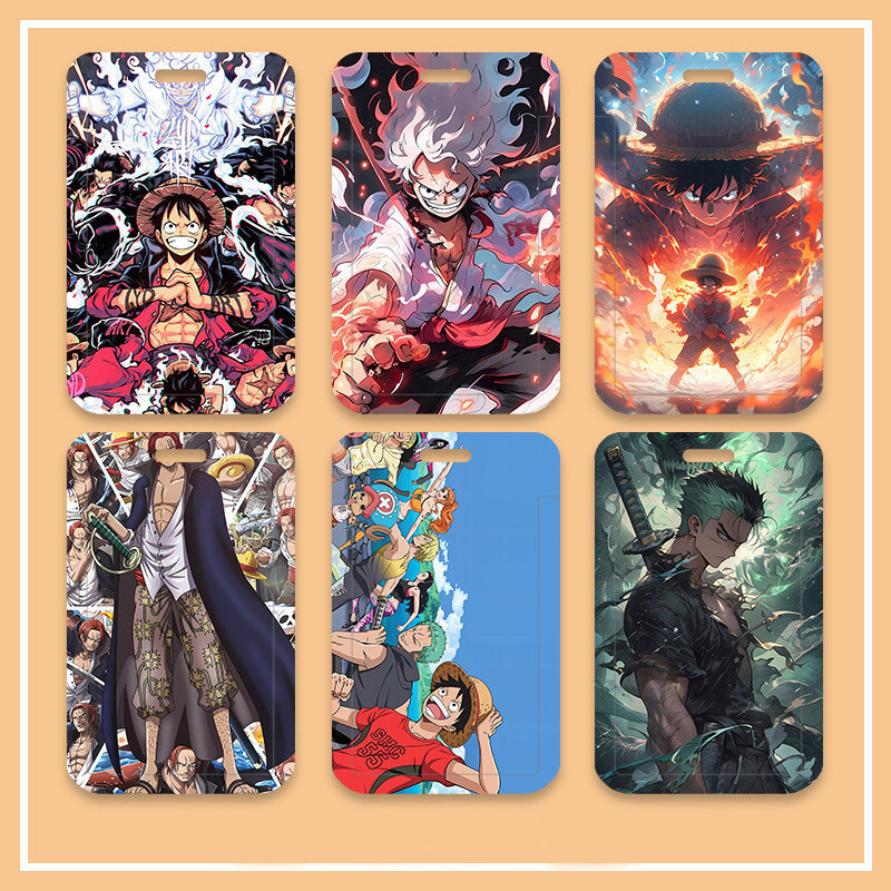 คลาสสิกอะนิเมะ One Piece รูปผู้ถือบัตรป้องกันกรณี Luffy Zoro Chopper ธุรกิจบัตรเครดิตทํางาน ID School Card Cover