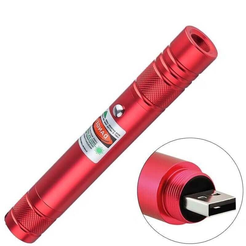 USB 532Nm Rechargeable Metal Strong Lazer Pointer Pen