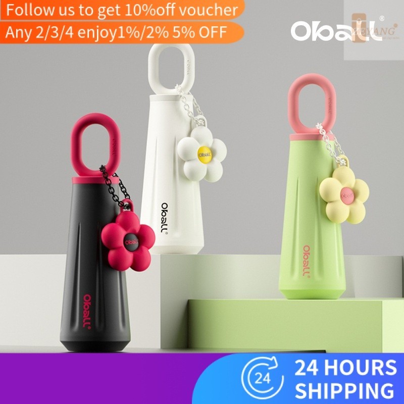 [OBALL]แก้วน้ำสแตนเลสแบบพกพา ถ้วยน้ำแบบพกพา ถ้วยน้ำสีแดงสุทธิ 316 ถ้วยความร้อนสแตนเลส