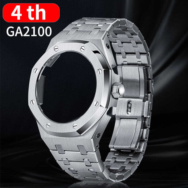 The 4th Gen Newest GA2100 Metal Watch Band+Bezel for G-Shock GA-2110 GA-2100 Stainless Steel Bracel