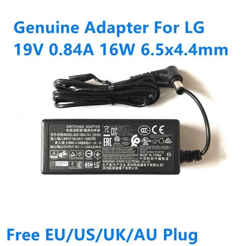 ❤ ของแท้19v 0.84A 16W 6.5X4 4อะแดปเตอร์ AC มมสำหรับ LG 19M38a 19M38d 2240