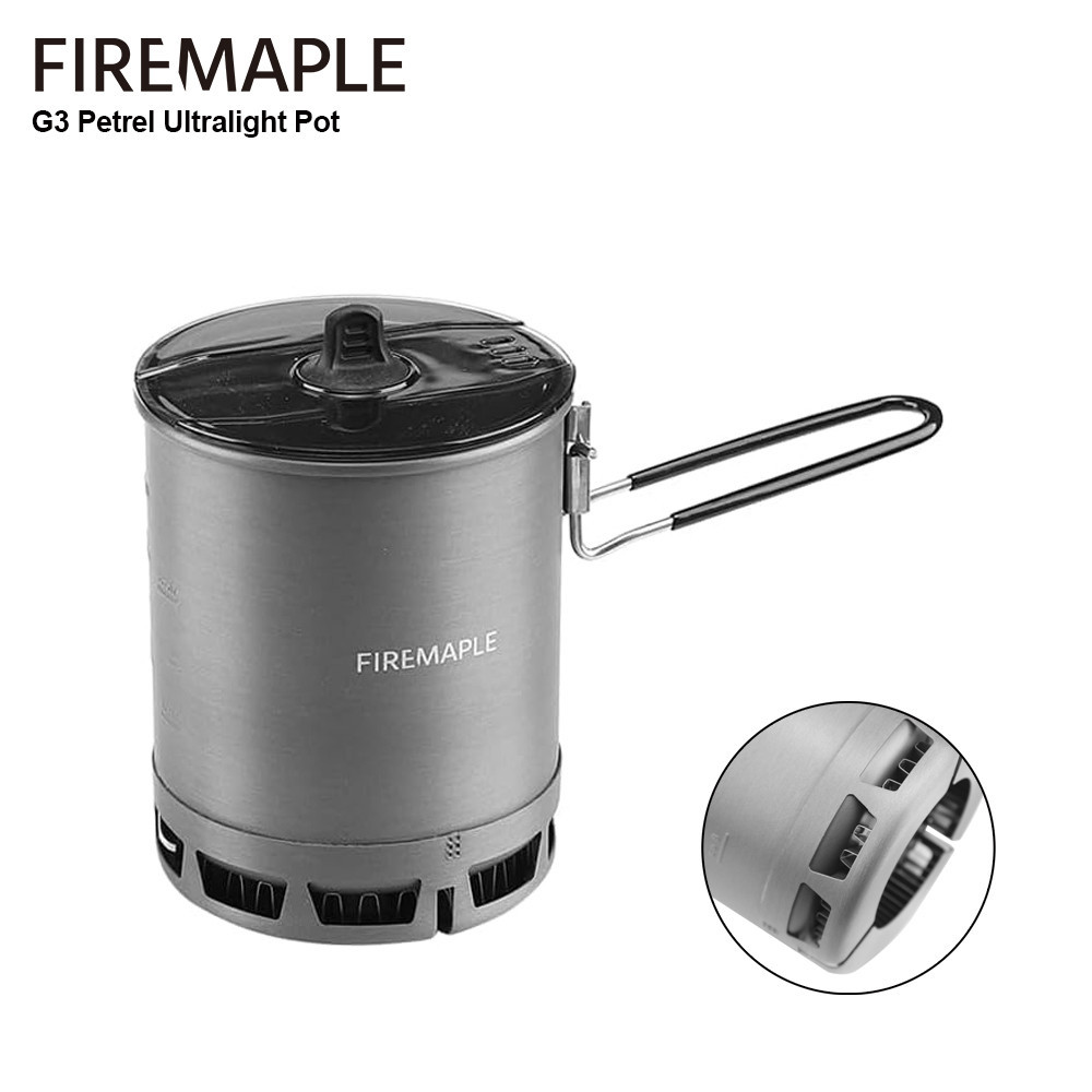 Fire-maple 600ml G3 Petrel Ultralight น้ําหนักเบากลางแจ้งประสิทธิภาพสูงแลกเปลี่ยนความร้อนหม้อแบบพกพาสําหรับเดินป่าท่องเที่ยว