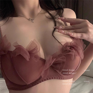 เซ็กซี่ผ้ากอซ Breastless Pad Hollow มุมมอง Laced-Up Bra ชุดช…
