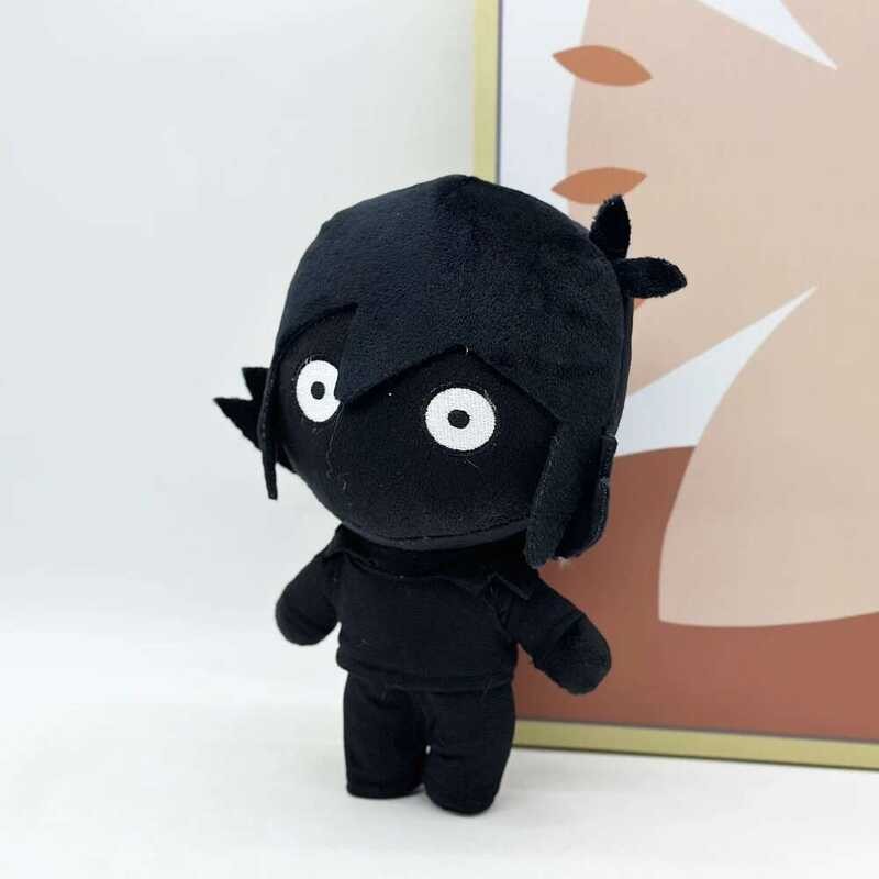 ❥ Omori Little Pure Black Creative Plush โยนหมอนสําหรับเด็ก Sleep Comfort Co