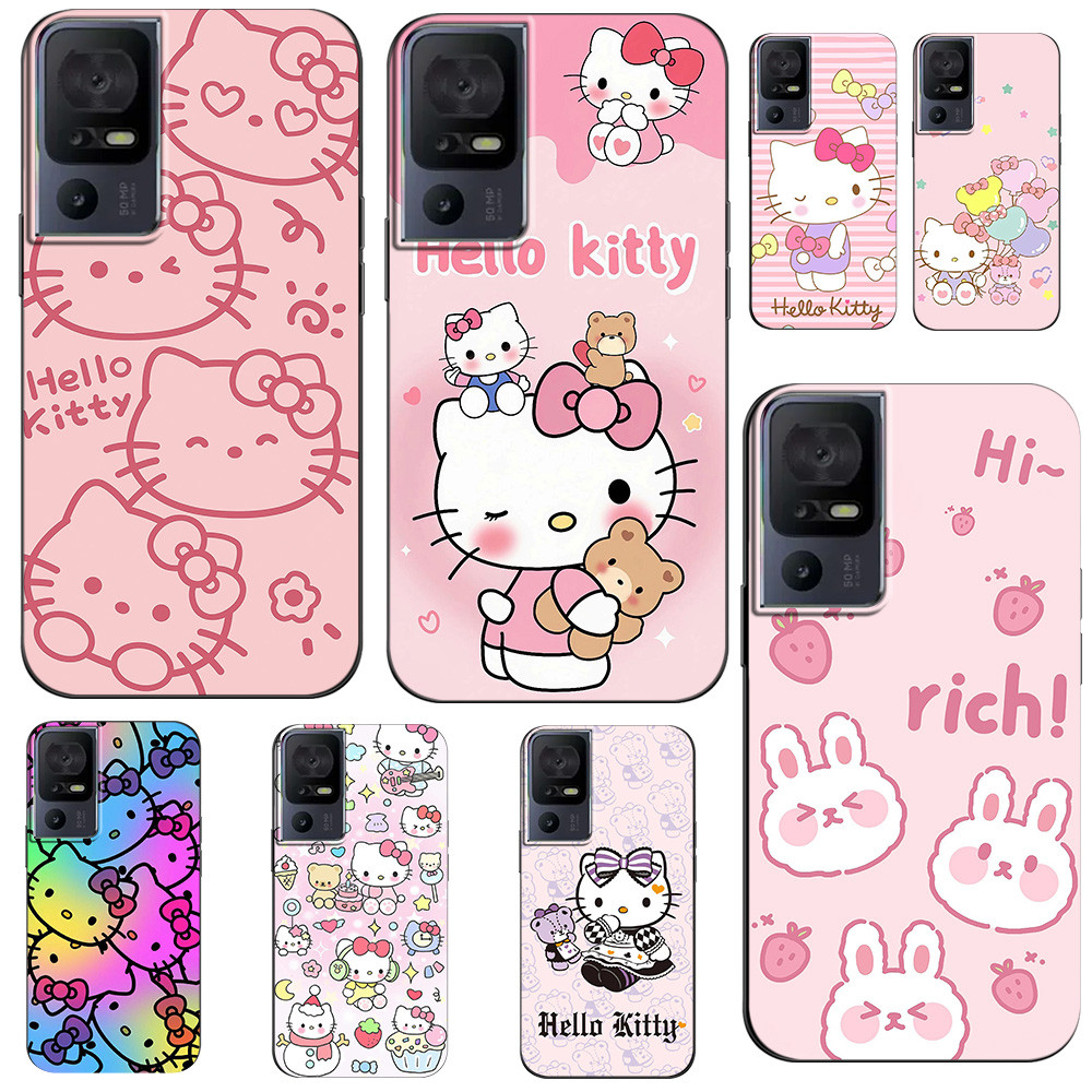 เคส สีดํา Tcl 40 Se เคสคิตตี้ เคสคิตตี้ iPhone เคส Kitty ซิลิโคน Tpu น่ารัก กวนๆ เรียบๆ เคสซิลิโคน @10003