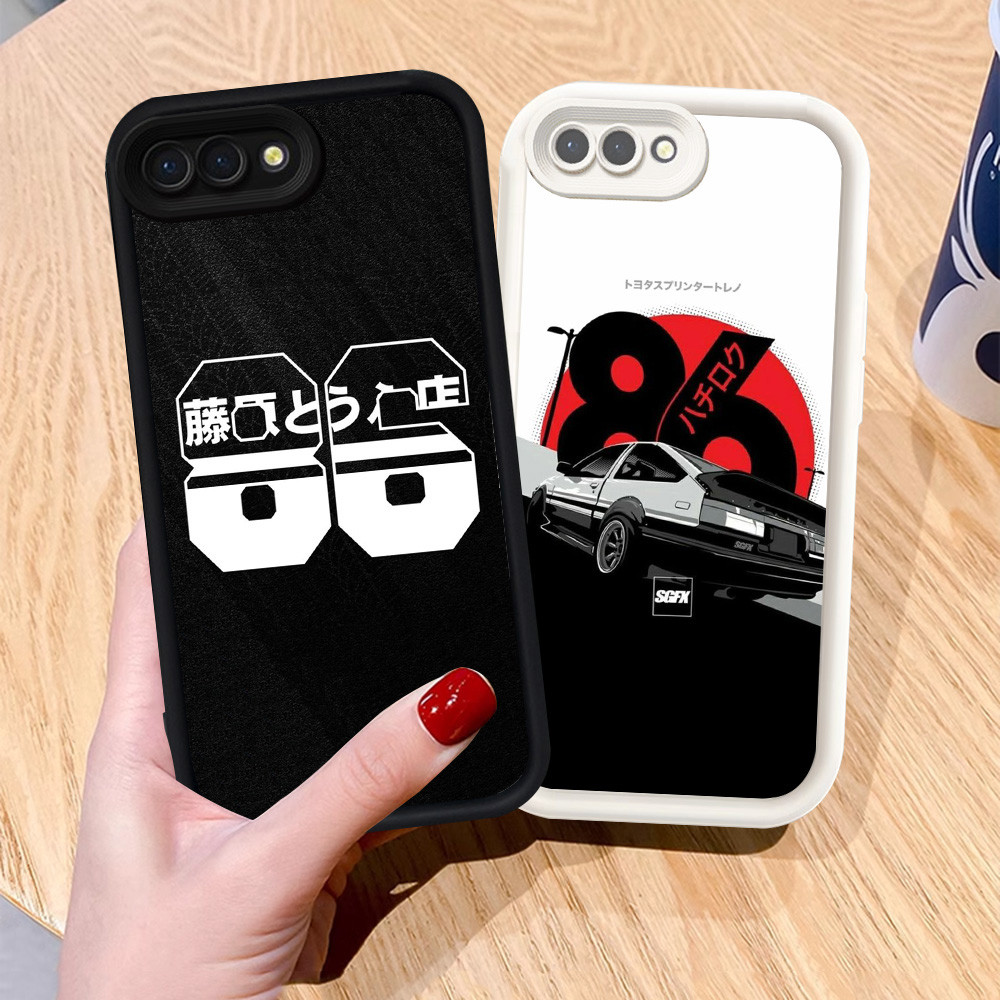 เคสสําหรับ OPPO A3S A5 A83 A39 A37 F5 A12E A1K Realme C2 C2s เคสซิลิโคน H-43 INITIAL D AE86
