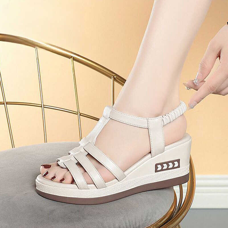Sandals ❤ Wedge Women's Summer New Women's Sponge Cake Bottom Fishmouth Roman Sandals For Women