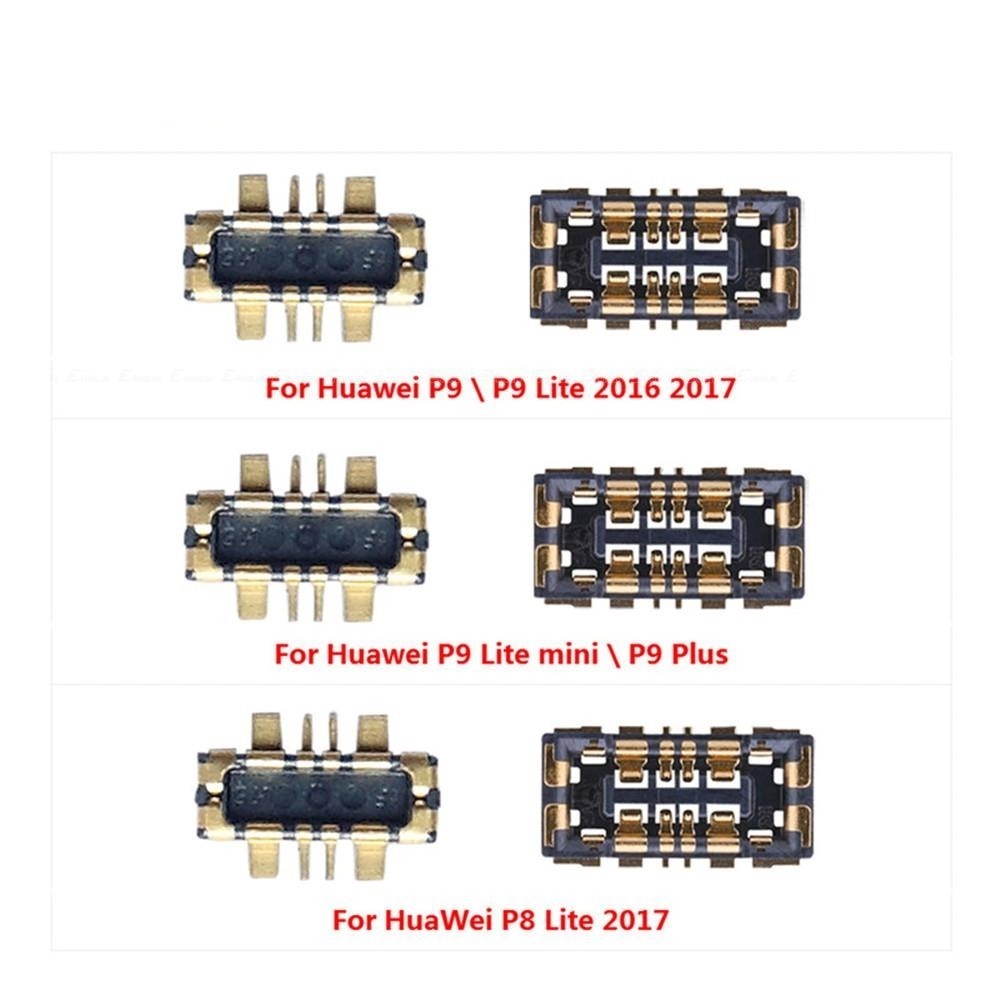 2pcs \lot Inline FPC แบตเตอรี ่ Connector ผู ้ ถือติดต ่ อสําหรับ HuaWei P8 P9 Lite mini Plus 2016 2017 บนเมนบอร ์ ดบอร ์ ด Flex สายซ ่ อมอะไหล ่