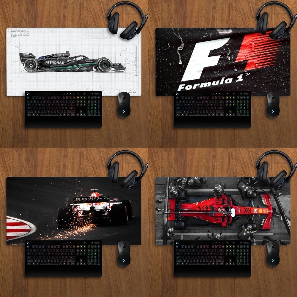 สูตร 1 F1 Mousepad ลื่น Lockedge สํานักงานการเล่นเกมนักเรียนหนาแผ่นเขียนขนาดใหญ่เบาะ