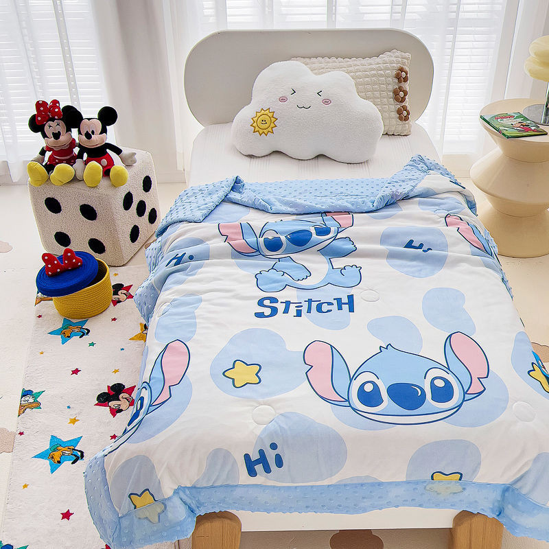 ผ้านวมฤดูร้อนสำหรับเด็ก Hello Kitty มีความรู้สึกเย็นสบายด้วยแอมโมเนีย ผ้าไหม หมวกไหมพรมลายการ์ตูน ส