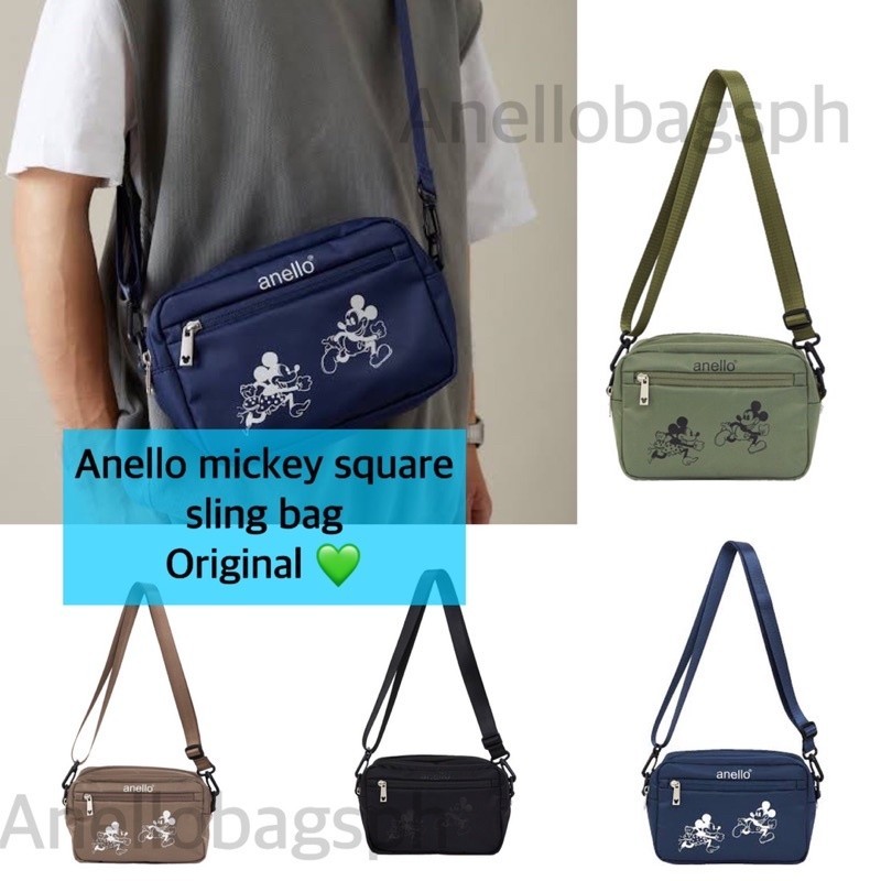 Anello mickey square sling bag new