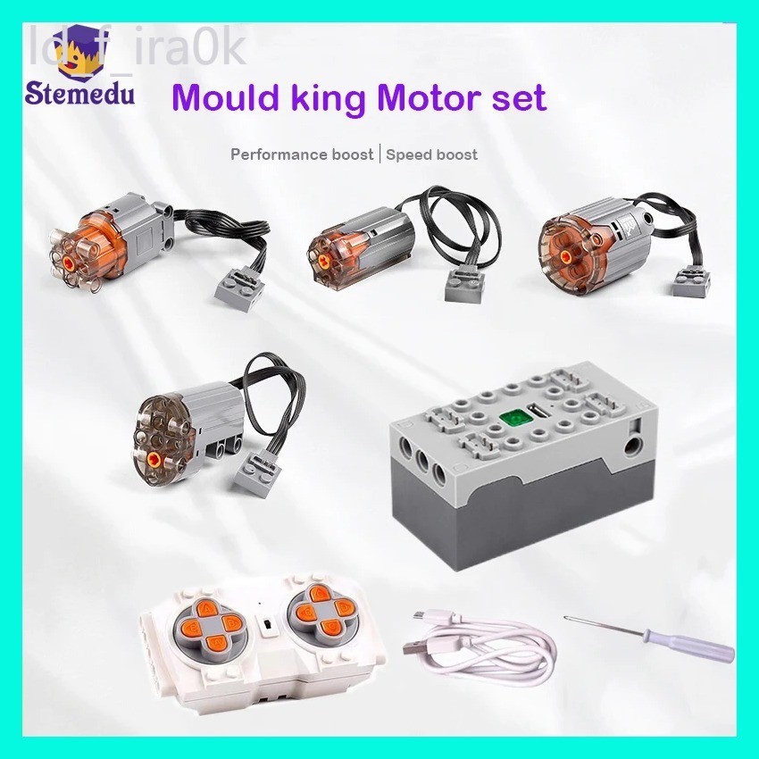 Mould King Technical MOC Power Functions Parts M L XL Servo Motor Electric Remote Control Battery B