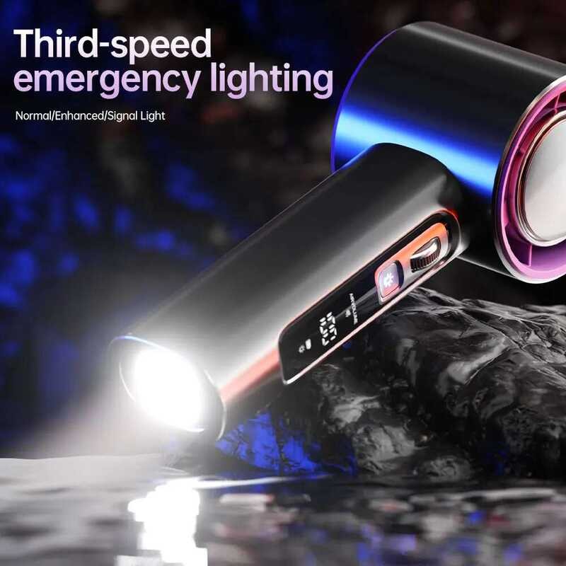 ❥ พัดลมไฟฟ้ามือถือความเร็วสูง Vgr 100พร้อมไฟฉายชาร์จแบบพกพาขนาดเล็กด้วย USB Kipas Angin Listrik