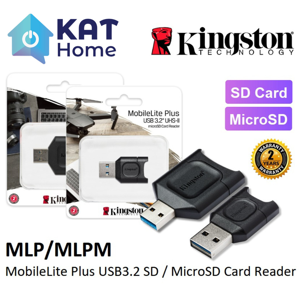 KINGSTON MLP/ MLPM MOBILELITE PLUS USB 3.2 GEN 1 SD CARD / MICROSD CARD READER สําหรับ UHS-II & SUPP