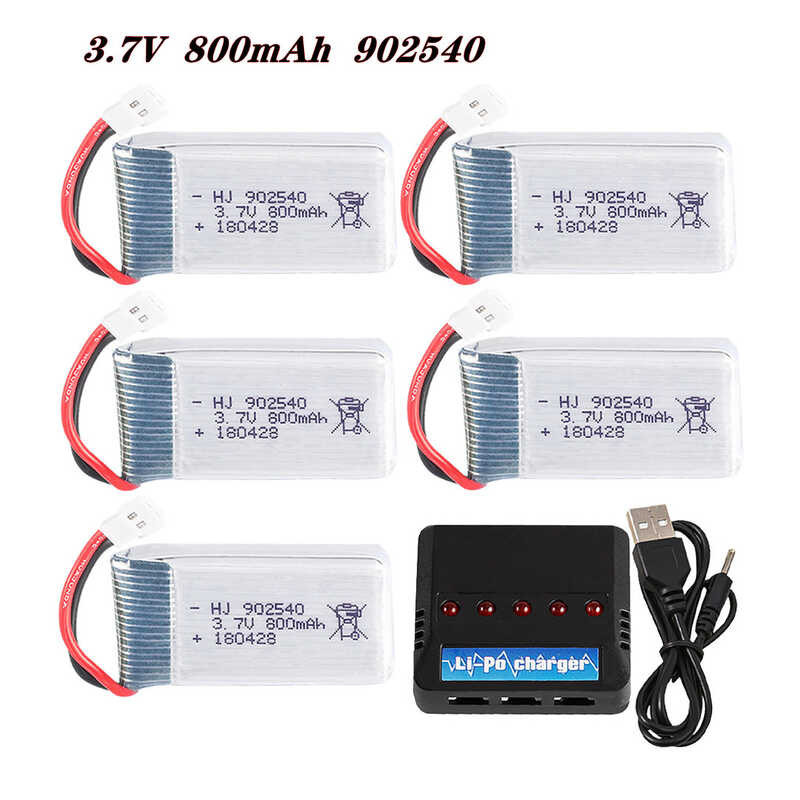 3.7V 800Mah 902540 30C แบตเตอรี่ Lipo สำหรับ SYMA X5c X5sc X5sw X5hw X5uw Cx-30 Tianke M68 RC Drone 