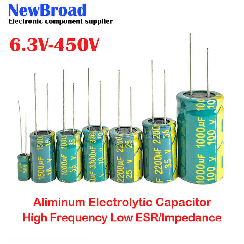2-50Pcs 10V 16V 25V 35V 50V ความถี่ต่ำ ESR อลูมิเนียม Capacitor 100U 220U 330U 470U 680U 1000U 1500U