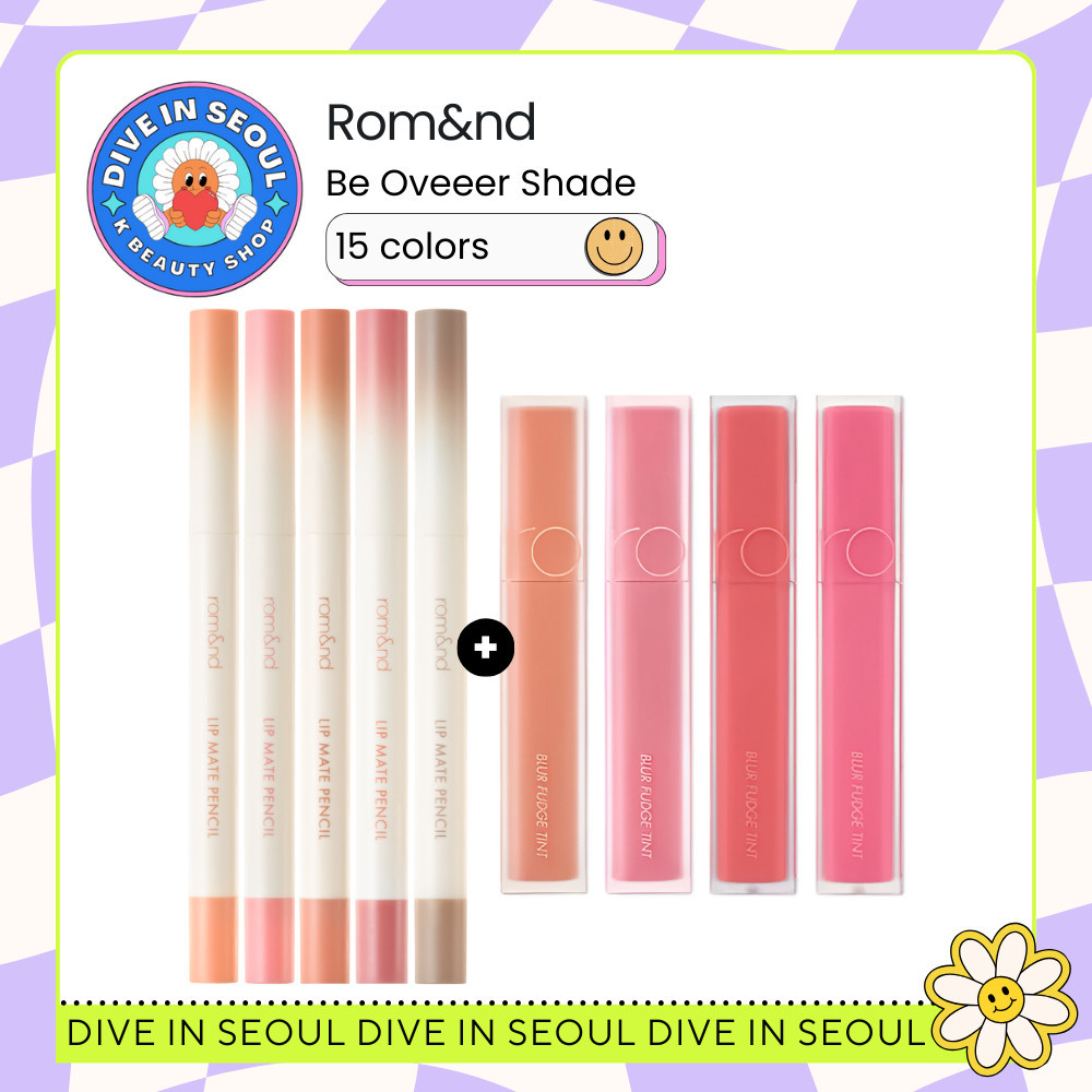 [ROM&ND] Romand Lip Mate Pencil + Blur Fudge Tint Set