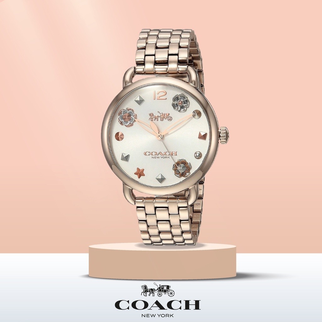 ♞,♘COACH รุ่น14502811 34mm นาฬิกาข้อมือผู้หญิง นาฬิกาcoach สายสแตนเลส นาฬิกาข้อมือผู้หญิงของแท้100%