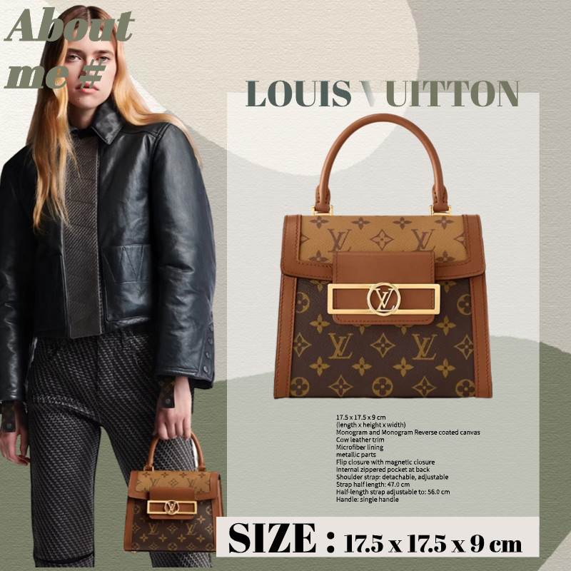 ♞,♘,♙หลุยส์วิตตอง Louis Vuitton DAUPHINE CAPITALE Handbags LV Bags กระเป๋าสะพายข้างผู้หญิง