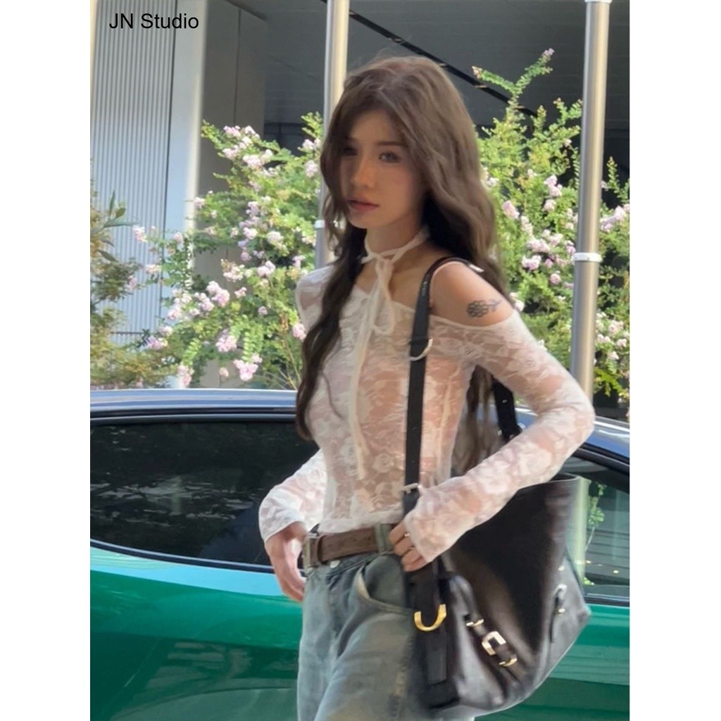 JN Studio เสื้อผู้หญิงแฟชั่น เสื้อเชิ้ตผู้หญิง classic trendy สร้างแนวโน้ม Fashion WMY23C0I1I 51Z23