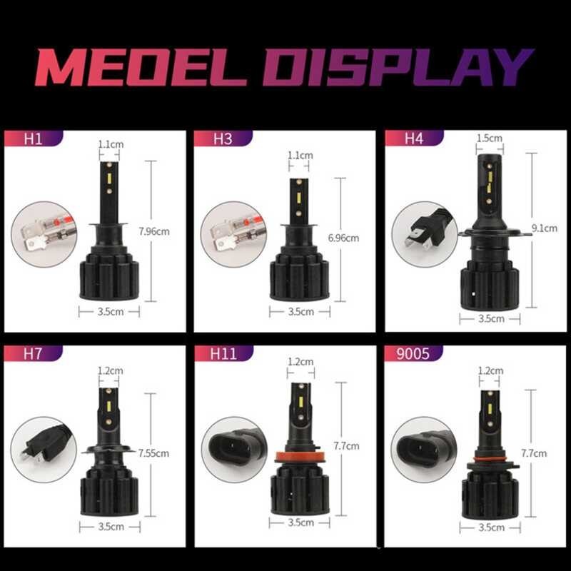 ❤ 2Pcs H1 H7 LED S8 H4 8000Lm Hb3 Hb4 9012 Hir2 Led H11 H8 9006 9005 Car Headlight Bulb Diode Fog