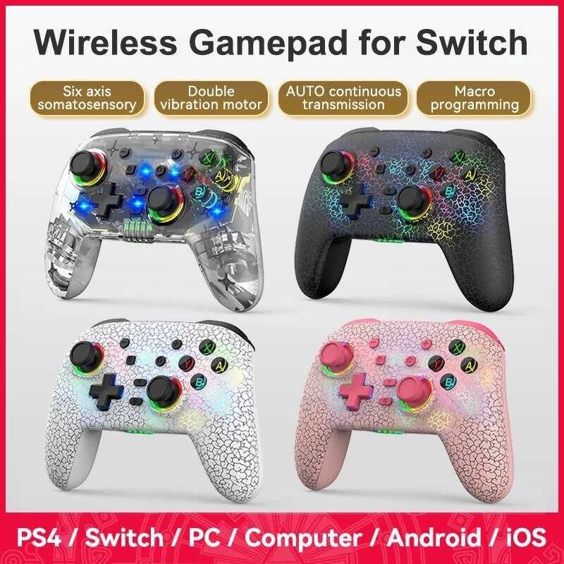Shipping ♥ SFREE S09 Multi-Platform Wireless Gaming Controller Switch Gamepad with LED Light Adjus