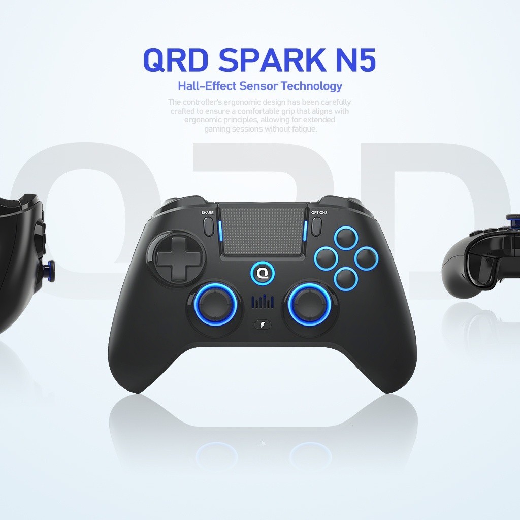 @ Qrd Spark N5 จอยเกมไร้สาย ตั้งโปรแกรมได้ ฟังก์ชั่นเทอร์โบ ชาร์จแบตเตอรี่ สําหรับ PC PS4 PS3 OLED
