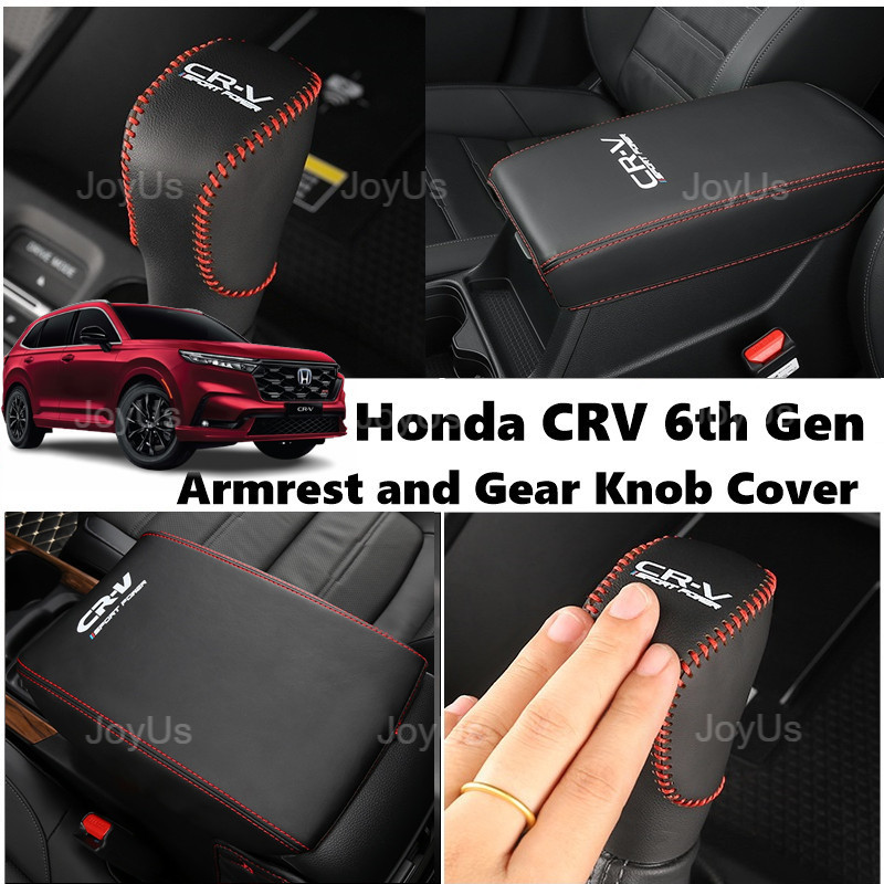 ปลอกหนังหุ้มที่เท้าแขน และลูกบิดเกียร์ สําหรับ Honda CRV 6th Gen 2024